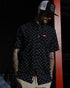 BOLT BLACK/WHITE PARTY SHIRT SHORT SLEEVE BUTTON UP  - MENS